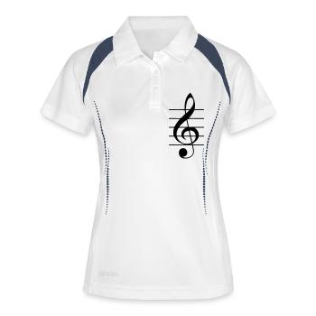 G-Clef - Women's Polo breathable - white/navy - Front
