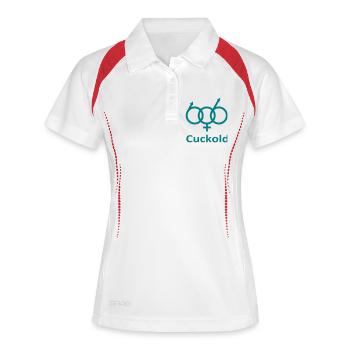 cuckold - Women's Polo breathable - white/navy - Front