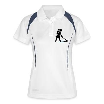 Charwoman - Women's Polo breathable - white/navy - Front