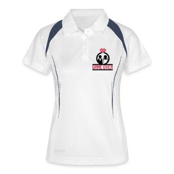 Game Over - Frauen Polo atmungsaktiv - Weiß/Navy - Vorne