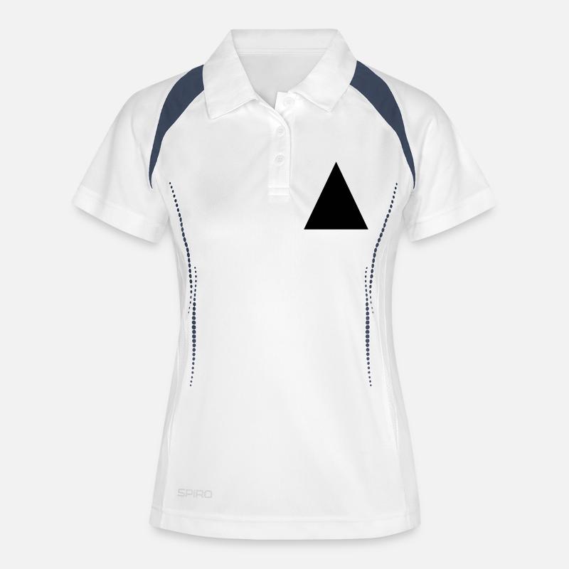 Triangle - Polo respirant Femme - blanc/marine