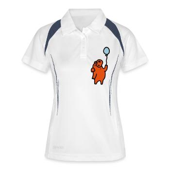 Pig + ballon à air 3 - Polo respirant Femme - blanc/marine - Devant