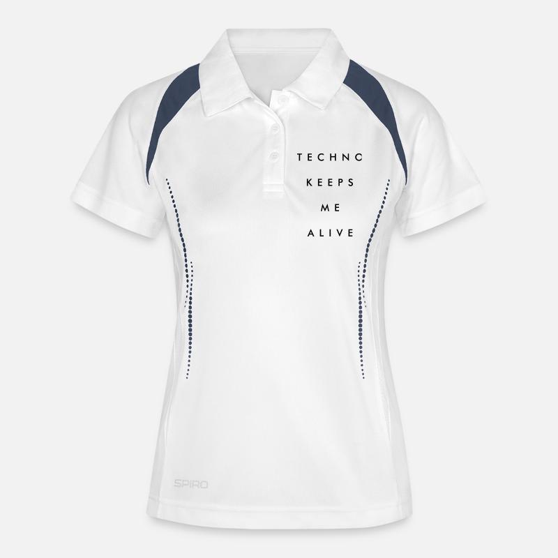Techno keeps me alive - Women's Polo breathable - white/navy