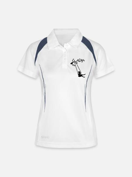 swing girl - Women's Polo breathable - white/navy