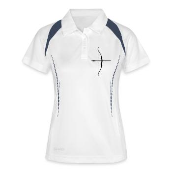 Bow & Arrow - Frauen Polo atmungsaktiv - Weiß/Navy - Vorne