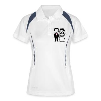Married Couple Wedding Newlyweds - Women's Polo breathable - white/navy - Front