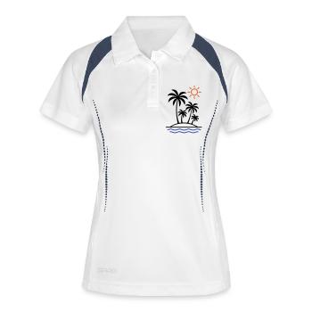 Island Summer Palm Trees - Women's Polo breathable - white/navy - Front