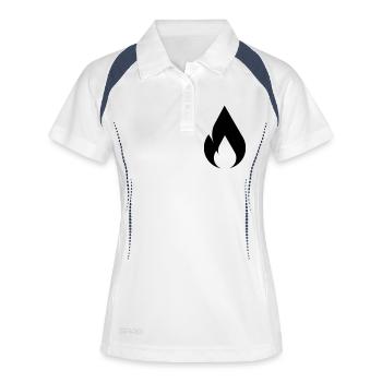 Flame of fire - Women's Polo breathable - white/navy - Front