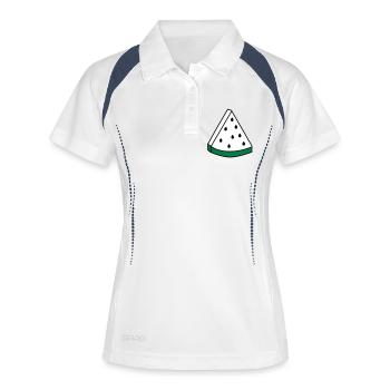 watermelon - Women's Polo breathable - white/navy - Front