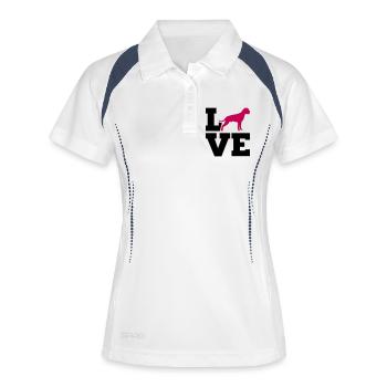 Boxer - Polo respirant Femme - blanc/marine - Devant