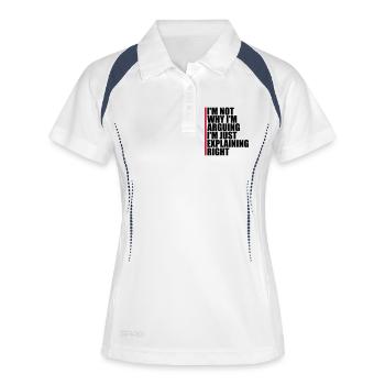 Je ne discute pas - Polo respirant Femme - blanc/marine - Devant