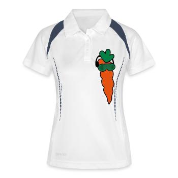 funky_carrot - Women's Polo breathable - white/navy - Front