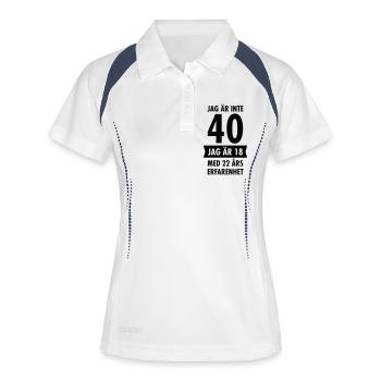 Jag Är Inte 40 Födelsedag Citat - Women's Polo breathable - white/navy - Front