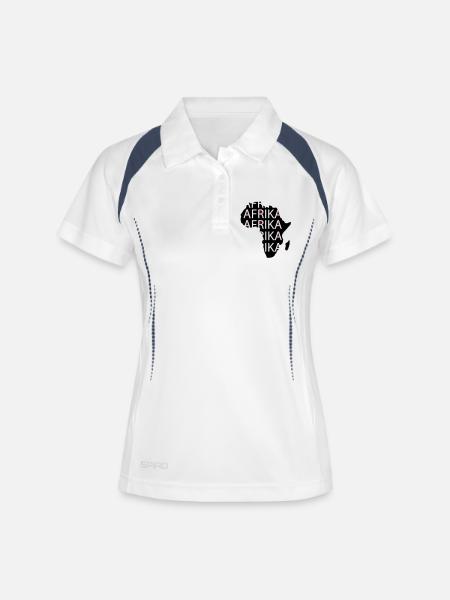 Africa - Women's Polo breathable - white/navy