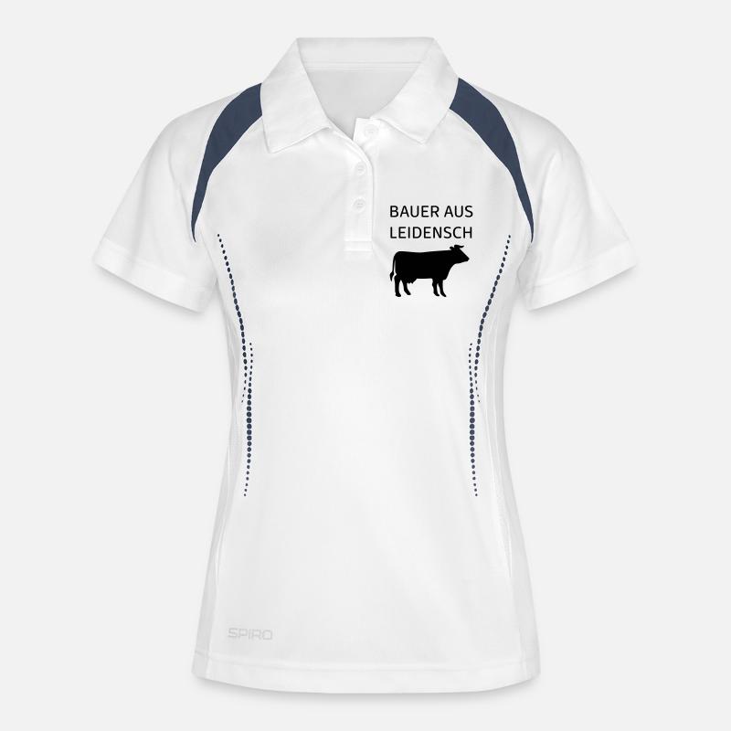 Farmer by passion - Women's Polo breathable - white/navy