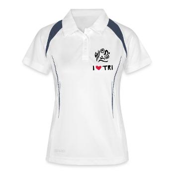 triathlon freestyle - Polo respirant Femme - blanc/marine - Devant