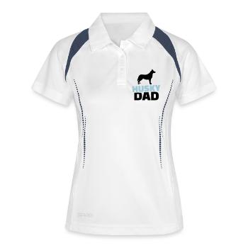 Husky Dad - Polo respirant Femme - blanc/marine - Devant