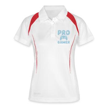 Joueur professionnel 1 - Polo respirant Femme - blanc/marine - Devant