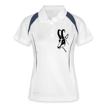 Gams - Frauen Polo atmungsaktiv - Weiß/Navy - Vorne