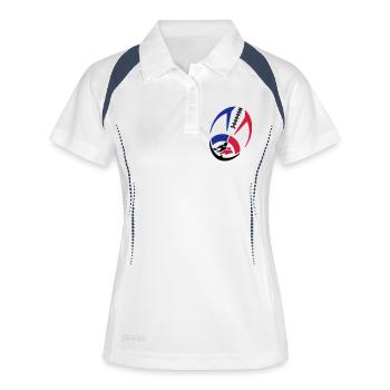 Shirt Ball - Frauen Polo atmungsaktiv - Weiß/Navy - Vorne