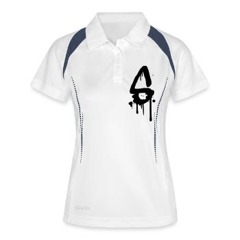 Graffiti S gouttes Farbklex spray - Polo respirant Femme - blanc/marine - Devant
