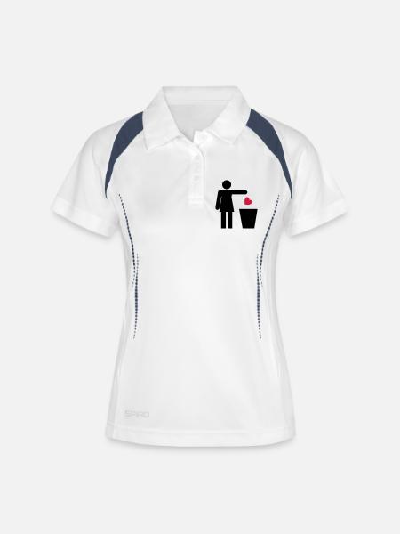 Trash Heart Woman / Recycle Heart - Women's Polo breathable - white/navy