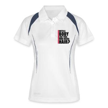 Who Needs Hair Saying - Women's Polo breathable - white/navy - Front