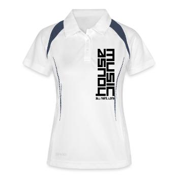 House Music - Women's Polo breathable - white/navy - Front