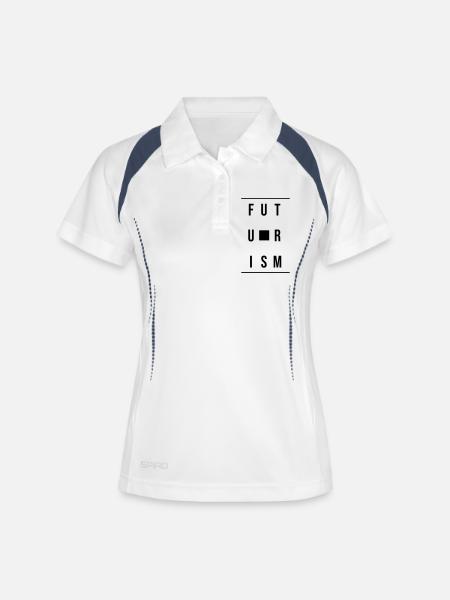futurism - Women's Polo breathable - white/navy
