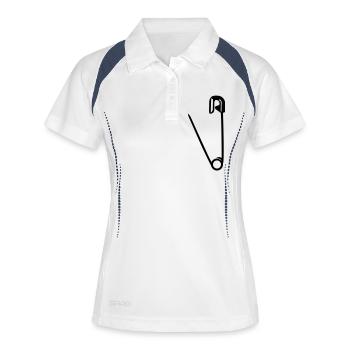 punk - Frauen Polo atmungsaktiv - Weiß/Navy - Vorne