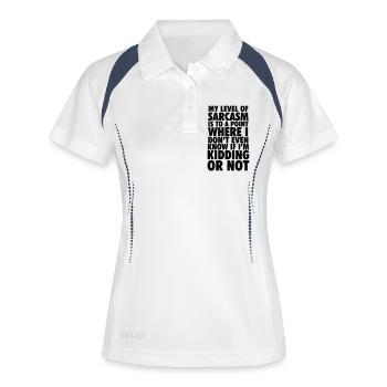 My Level Of Sarcasm Is To A Point - Women's Polo breathable - white/navy - Front