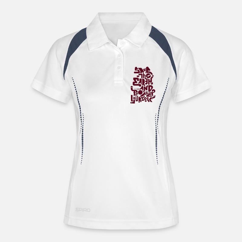 saveprotect_1f - Women's Polo breathable - white/navy
