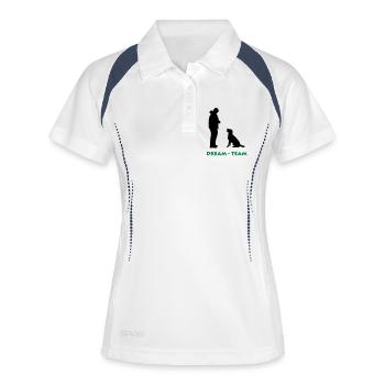 Dream-Tream - Frauen Polo atmungsaktiv - Weiß/Navy - Vorne