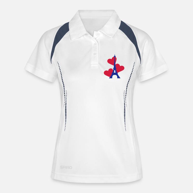 Love Eiffeltoren / Eiffeltower / Tour Eiffel - Women's Polo breathable - white/navy