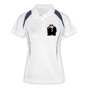 Handherz Silhouette Girlfriends - Women's Polo breathable - white/navy - Front