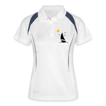Voilier 02 - Polo respirant Femme - blanc/marine - Devant