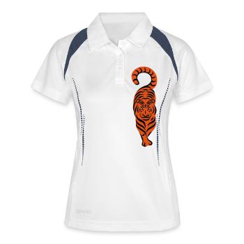 Tiger - Women's Polo breathable - white/navy - Front