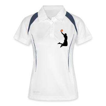 Super-Dunk - Frauen Polo atmungsaktiv - Weiß/Navy - Vorne