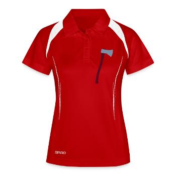Axt - Frauen Polo atmungsaktiv - Weiß/Navy - Vorne