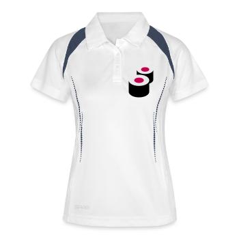 Sushi - Polo respirant Femme - blanc/marine - Devant