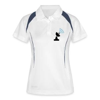 Wlan - Frauen Polo atmungsaktiv - Weiß/Navy - Vorne