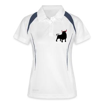 stier_02 - Polo respirant Femme - blanc/marine - Devant