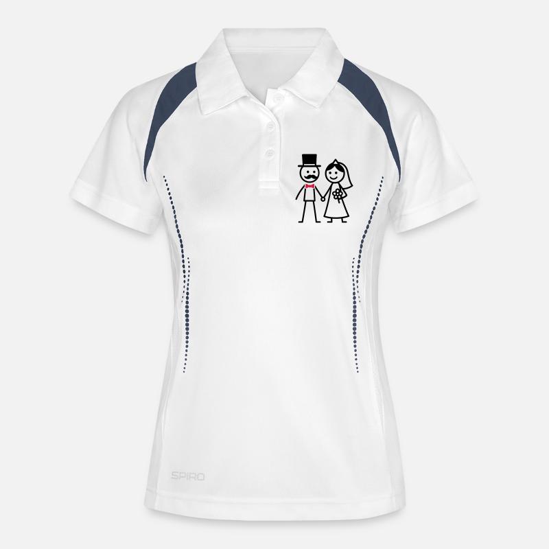 Wedding Couple Married Couple Wedding - Women's Polo breathable - white/navy