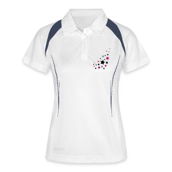 Étoiles - Etoiles - Espace - Polo respirant Femme - blanc/marine - Devant