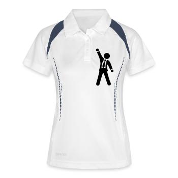 Homme d'affaires 1c - Polo respirant Femme - blanc/marine - Devant