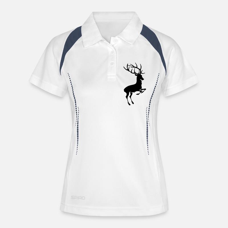 Deer - Women's Polo breathable - white/navy