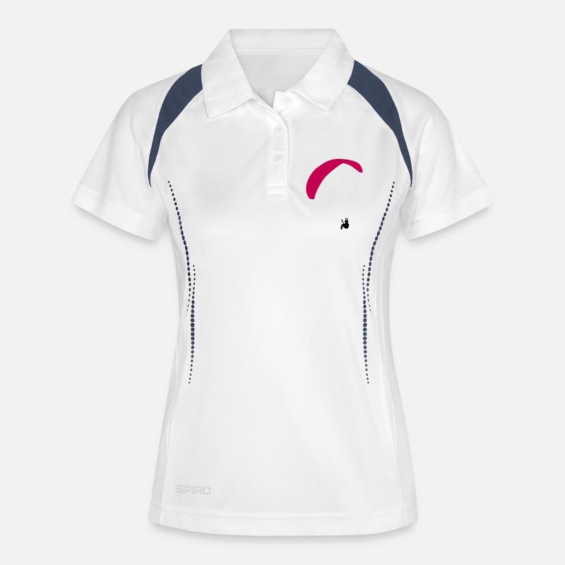 paragliding - Women's Polo breathable - white/navy