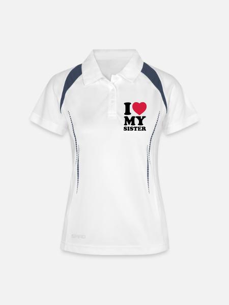 I love my sister - Women's Polo breathable - white/navy