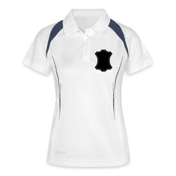 cuir 0 - Polo respirant Femme - blanc/marine - Devant