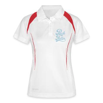 puck futin logo design - Women's Polo breathable - white/navy - Front